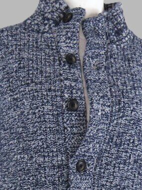 Old Navy Men's Blue & White Long-Sleeve Cardigan Sweater Size XL (C2018)